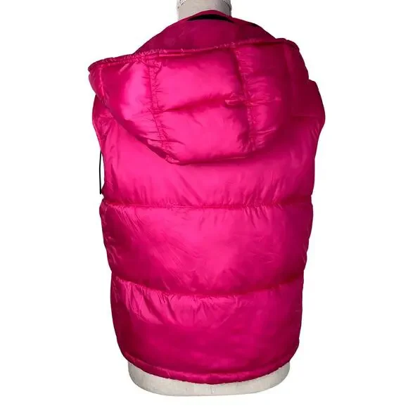 Rino & Pelle REIA Padded Gilet Hot Pink Hooded Puffer Vest Women’s UK 10 / US 6 - Picture 8 of 10